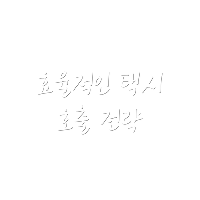 효율적인 택시 호출 전략
